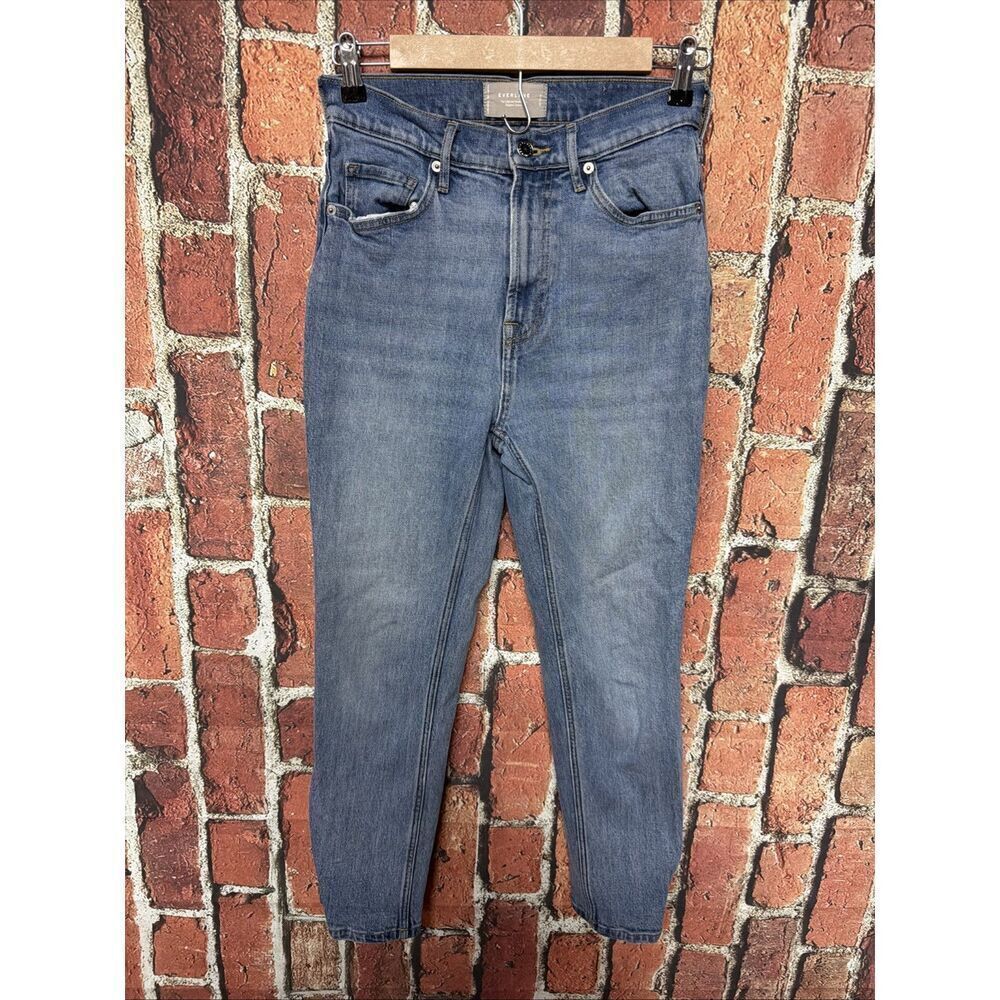 Everlane Blue Medium Wash The Original Cheeky Crop Denim Jeans Women's Size 26